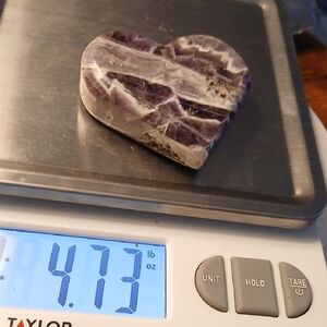 Purple Heart-Shaped Stone